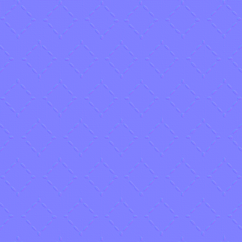 Indigo Sashiko Cotton Normal OpenGL map