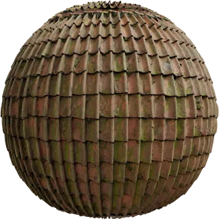 Ceramic Roof 01 PBR 4K Wall
