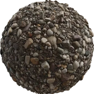 Ganges River Pebbles PBR 4K Stone