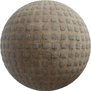 Grass Concrete Pavement PBR 4K Concrete