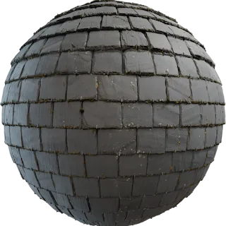 Grey Roof Tiles 02 PBR 4K Tiles