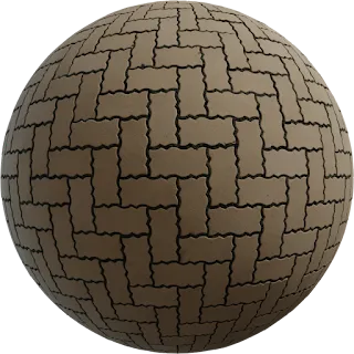 Herringbone Brick 02 PBR 4K Wall