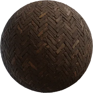 Herringbone Brick PBR 4K Wall