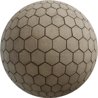 Hexagonal Concrete Paving PBR 4K Concrete