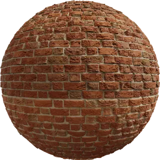 Large Red Bricks PBR 4K Wall