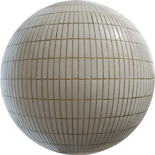 Long White Tiles PBR 4K Tiles