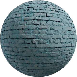 Painted Brick PBR 4K Wall