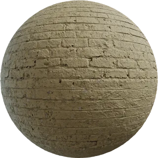 Painted Worn Brick PBR 4K Wall