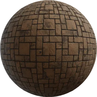 Patterned Brick Floor 03 PBR 4K Floor