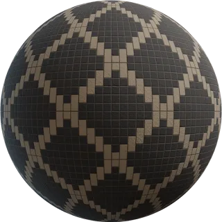 Patterned Brick Wall 03 PBR 4K Wall