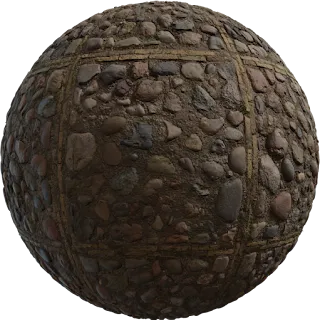 Patterned Cobblestone 02 PBR 4K Stone
