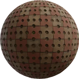 Patterned Concrete Pavers 02 PBR 4K Concrete