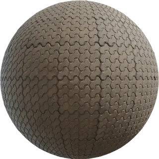 Patterned Concrete Pavers PBR 4K Concrete