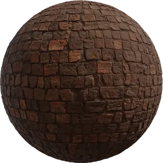 Worn Brick Floor PBR 4K Floor
