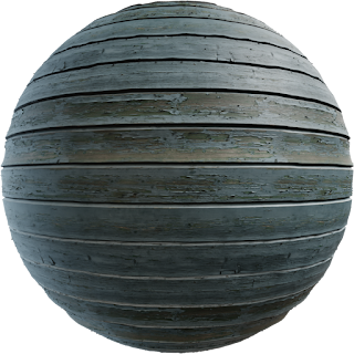 Blue Painted Planks PBR 4K Wood