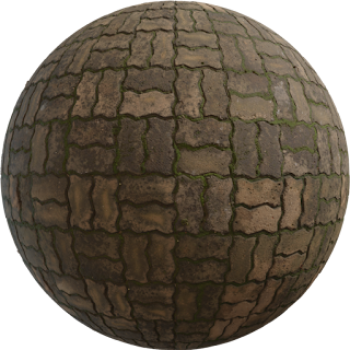 Brick Moss 001 PBR 4K Wall