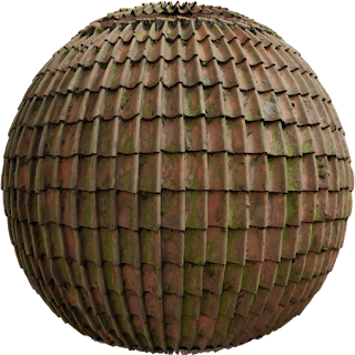 Ceramic Roof 01 PBR 4K Wall