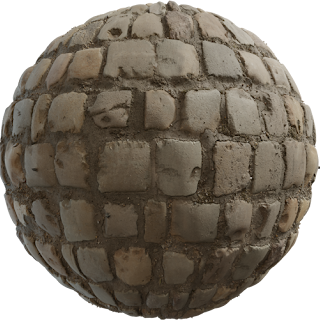 Cobblestone Floor 01 PBR 4K Floor