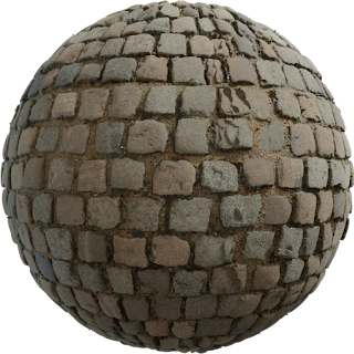 Cobblestone Square PBR 4K Stone