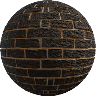 Dark Brick Wall PBR 4K Wall