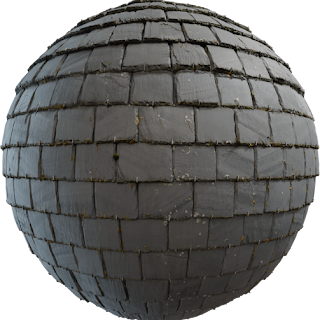 Grey Roof Tiles 02 PBR 4K Tiles