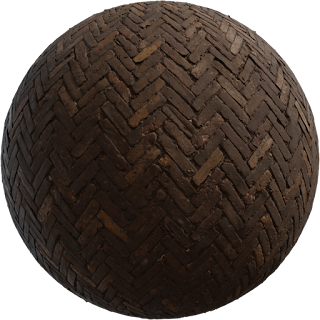 Herringbone Brick PBR 4K Wall