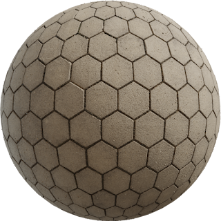 Hexagonal Concrete Paving PBR 4K Concrete