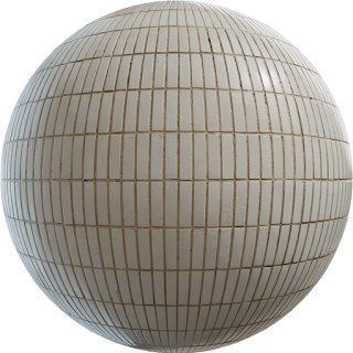 Long White Tiles PBR 4K Tiles