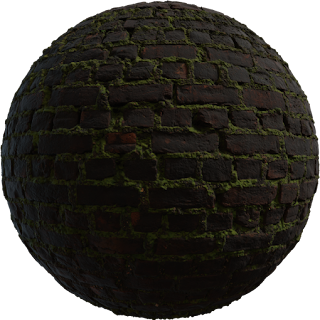 Mossy Brick PBR 4K Wall