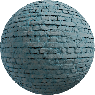 Painted Brick PBR 4K Wall