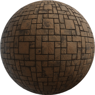 Patterned Brick Floor 03 PBR 4K Floor