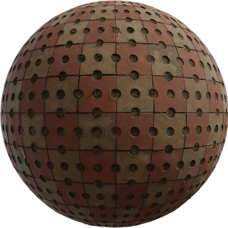 Patterned Concrete Pavers 02 PBR 4K Concrete