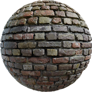 Random Bricks Thick PBR 4K Wall