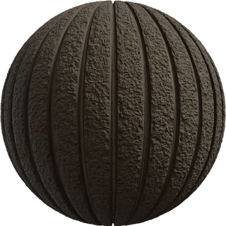 Ribbed Concrete Wall PBR 4K Concrete