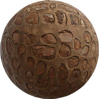 Rock Embedded Concrete Wall PBR 4K Concrete