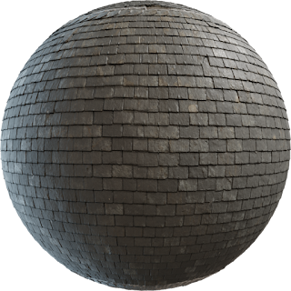 Roof Slates 03 PBR 4K Wall