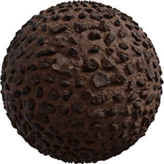 Stone Embedded Concrete PBR 4K Concrete