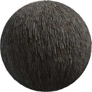 Thatch Roof Angled PBR 4K Wall
