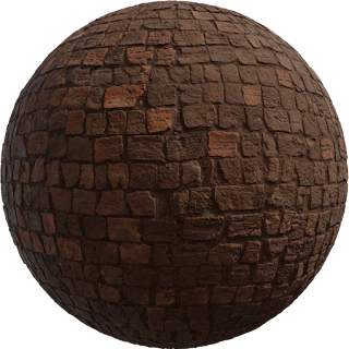 Worn Brick Floor PBR 4K Floor