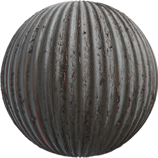 Worn Corrugated Iron PBR 4K PBR